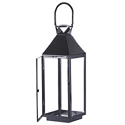 Beliani Lanterne BALI Métal 54 cm Noir pas cher