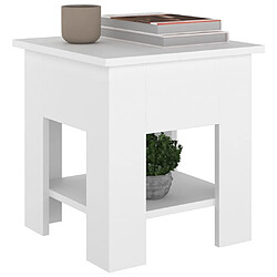 Acheter Maison Chic Table basse,Table Console Table d'appoint, Table pour salon Blanc 40x40x42 cm Bois d'ingénierie -MN87273