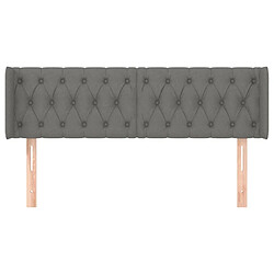 Avis Maison Chic Tête de lit scandinave avec oreilles,meuble de chambre Gris foncé 163x16x78/88 cm Tissu -MN41020