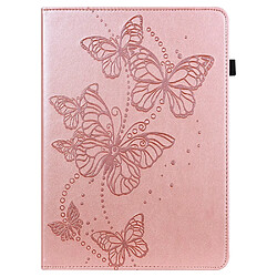 Etui en PU motif papillon avec support or rose pour votre Lenovo Tab M10 FHD Plus/Tab M10 Plus TB-X606F/TB-606X 10.3 pouces