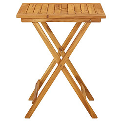 vidaXL Table pliable de jardin 60x60x75 cm Bois d'acacia solide