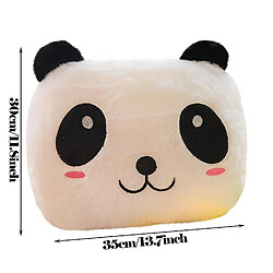 Universal Oreiller panda lumineux peluche panda géant Oreiller panda lumineux | Oreiller en peluche (jaune)