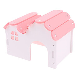 Acheter Hamster Hideout House Nid d'exercice en bois pour cabane Chinchilla rose