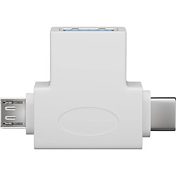 GUPBOO Adaptateur Prise USB 3.0 vers USB-C microUSB Goobay,JL1024