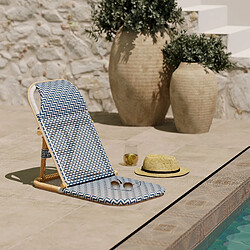 Rendez Vous Deco Chaise de plage Favignana bleu marine pliable