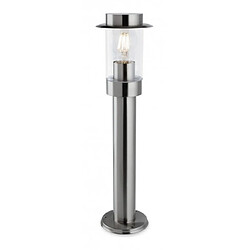 Luminaire Center Borne de jardin Darwin Acier inoxydable Acier inoxydable 1 ampoule 46cm