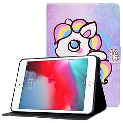 Etui en PU anti-chocs avec support pour votre iPad mini (2019) 7.9 pouces/mini 4/3/2/1 - Poney coloré