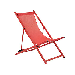 Beliani Chaise longue Rouge LOCRI II