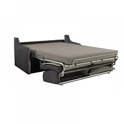 Acheter Inside 75 Canapé lit 3 places LUNA convertible EXPRESS 140cm tweed gris graphite matelas 16 cm