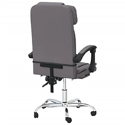 Acheter vidaXL Fauteuil de massage inclinable de bureau Gris Similicuir