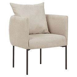 Beliani Fauteuil MALMOS Tissu Beige clair