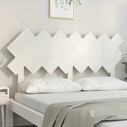 Avis Maison Chic Tête de lit scandinave,Meuble de chambre Blanc 141x3x80,5 cm Bois massif de pin -MN60496