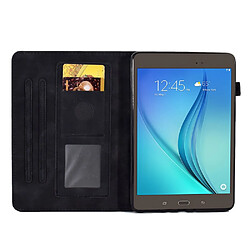 Etui en PU avec support et porte-cartes pour votre Samsung Galaxy Tab A 8.0 SM-T350 (2015) - noir