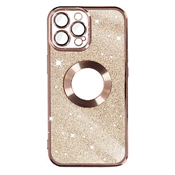 Avizar Coque pour iPhone 12 Pro Max Paillette Amovible Série Protecam Spark Rose Gold