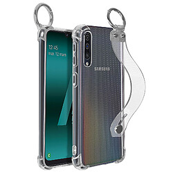 Avizar Coque Samsung Galaxy A50 / A30s Antichoc avec Poignée et Mousqueton Transparent