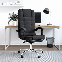 Maison Chic Fauteuil de massage inclinable de bureau,Fauteuil luxe de relaxation Noir Similicuir -MN23809