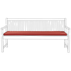 Beliani Coussin pour banc de jardin rouge 165 x 50 cm VIVARA