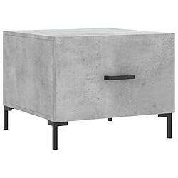 vidaXL Table basse gris béton 50x50x40 cm bois d'ingénierie