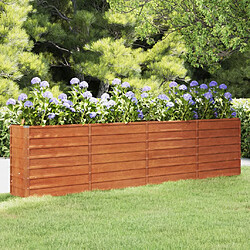 vidaXL Lit surélevé de jardin rouillé 320x40x77 cm acier corten