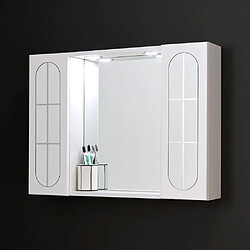 Kiamami Valentina MIROIR INGLESINA DE 77CM AVEC DEUX PORTES ET SPOTS À LED INTÉGRÉS