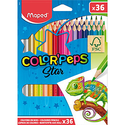 MAPED Crayon de couleur COLOR'PEPS Star, étui carton de 36 ()