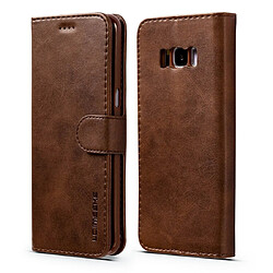 Wewoo Housse Coque Pour Galaxy S8 Plus LC.IMEEKE Étui en cuir à rabat horizontal avec texture de veauavec support et fentes cartes et portefeuille marron