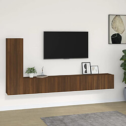 vidaXL Ensemble de meubles TV 3 pcs Chêne marron Bois d'ingénierie