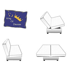 King Of Dreams Matelas Clic Clac 10cm Ferme 140x200 Mousse Indéformable Tissu Renforcé + Protège Matelas + Oreiller Mémoire de Forme OFFERTS pas cher