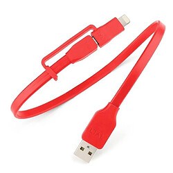 Avis TYLT Câble de chargement a double connectique micro USB / appareils Apple - 30cm - Rouge