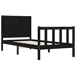 Acheter vidaXL Cadre de lit sans matelas noir bois de pin massif