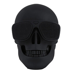 Wewoo Enceinte Bluetooth noir Haut-parleur Stéréo Skull, Support AUX IN, Distance: 10m