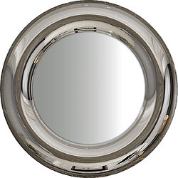 Vivenla Miroir design en acier coloris argenté et gris collection PANAMERA L. 90 x P. 4 x H. 90 cm