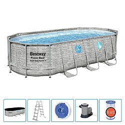 Bestway Ensemble de piscine Power Steel Swim Vista 549x274x122 cm