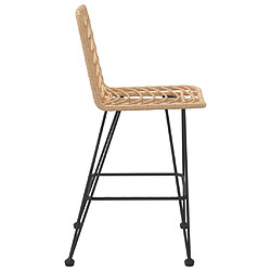 Acheter vidaXL Tabourets de bar lot de 2 45x56x103,5cm Résine tressée et acier