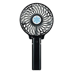 Mini ventilateur portatif DUTTY, batterie rechargeable de 2000 mAh, 3-8 heures d'autonomie. Faible bruit, chargement USB, portable, pliable comme ventilateur de table (noir)