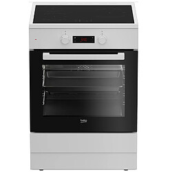 Cuisinière induction 72l 3 feux blanc - FSE68302MWC - BEKO