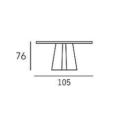 Avis Inside 75 Table repas PRISMA 6 couverts 105 x 105 x 76 cm pied métal noir plateau céramique blanc