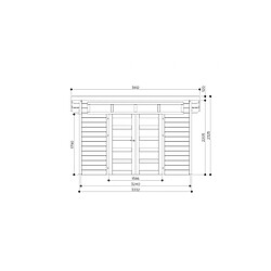 Avis Solid Abri jardin bois Venezia - 8.91 m² - 3.33 x 2.7 x 2.33 m - 28 mm