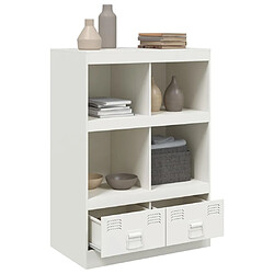 Acheter vidaXL Buffet haut blanc 67x39x95 cm acier