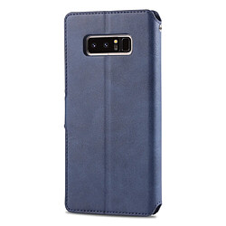 Avis Wewoo Housse Coque Pour Galaxy Note 8 AZNS Texture du mollet Etui en cuir avec rabat horizontal magnétique PU supportlogements cartes et cadre photo Bleu