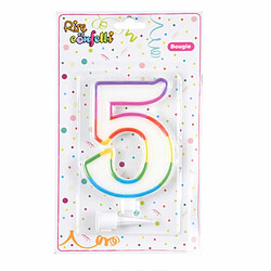 Avis Paris Prix Bougie d'Anniversaire Chiffre 5 10cm Multicolore