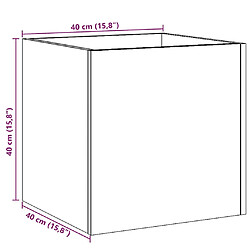 vidaXL Jardinière vieux bois 40x40x40 cm bois d'ingénierie pas cher