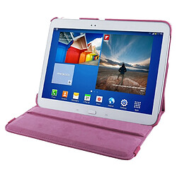 Wewoo Housse Étui Magenta pour Samsung Galaxy Tab 3 10.1 / P5200 / P5210, 360 degrés de rotation Lichi Texture en cuir avec support pas cher