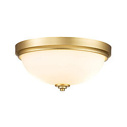 Elstead Lighting Plafonnier Semi-Encastré Bowl Laiton Brossé, IP44