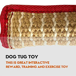 Jouet de coussin à mordre pour chien avec 2 poignées en corde Puppy Strong Linen Chew Training Interactive Playing Toys