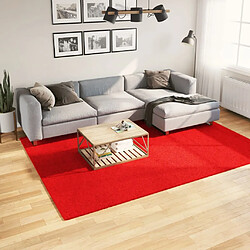 vidaXL Tapis HUARTE à poils courts doux et lavable rouge 200x280 cm