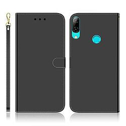 Wewoo Housse Coque Pour Huawei P Smart 2019 Étui en cuir à rabat horizontal imitant la surface du miroir avec support et fentes cartes et portefeuille et lanière noir