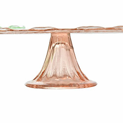 Centre de Table DKD Home Decor Verre Orange Vert (30 x 30 x 8,5 cm) (2 Unités)