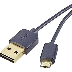 Câble de raccordement renkforce USB 2.0 [1x USB 2.0 mâle type A - 1x USB 2.0 mâle Micro-B] 1 m