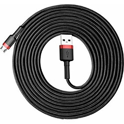 Baseus Câble USB Micro USB 3M Noir et Rouge 2A (CAMKLF-H91)